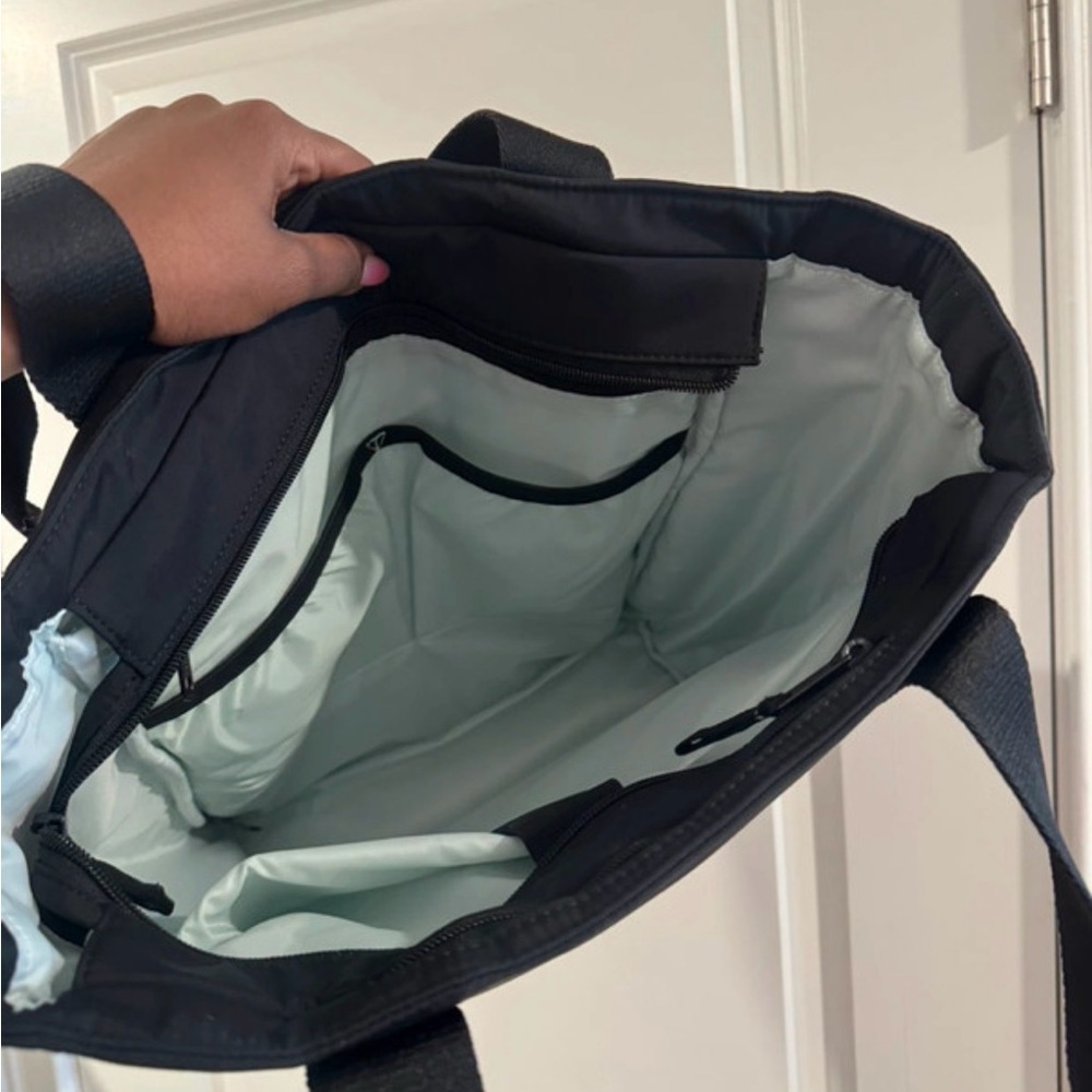 Calpak Black Tote with Front Pocket and Dual Straps - Picture 3 of 3
